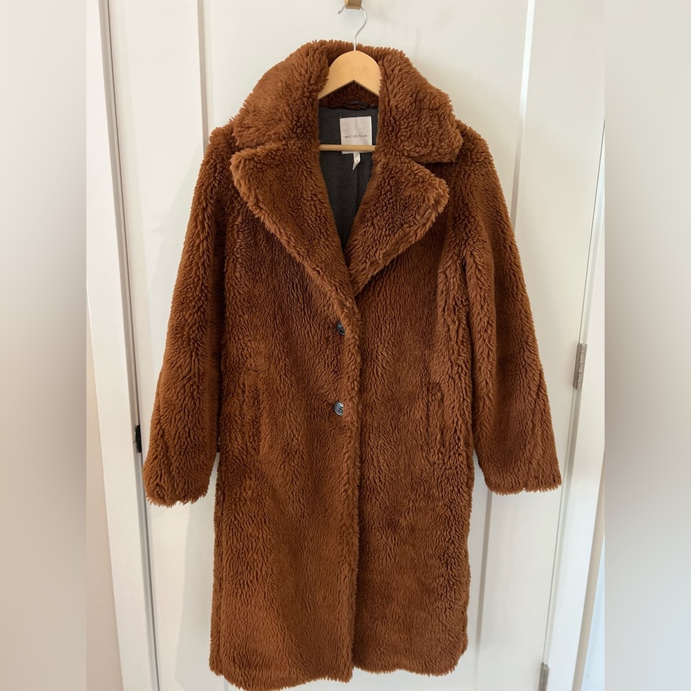 Avec Les Filles Teddy Jacket Faux Fur Coat, XS